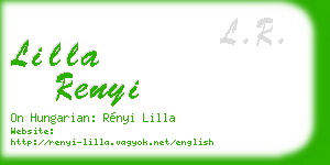lilla renyi business card